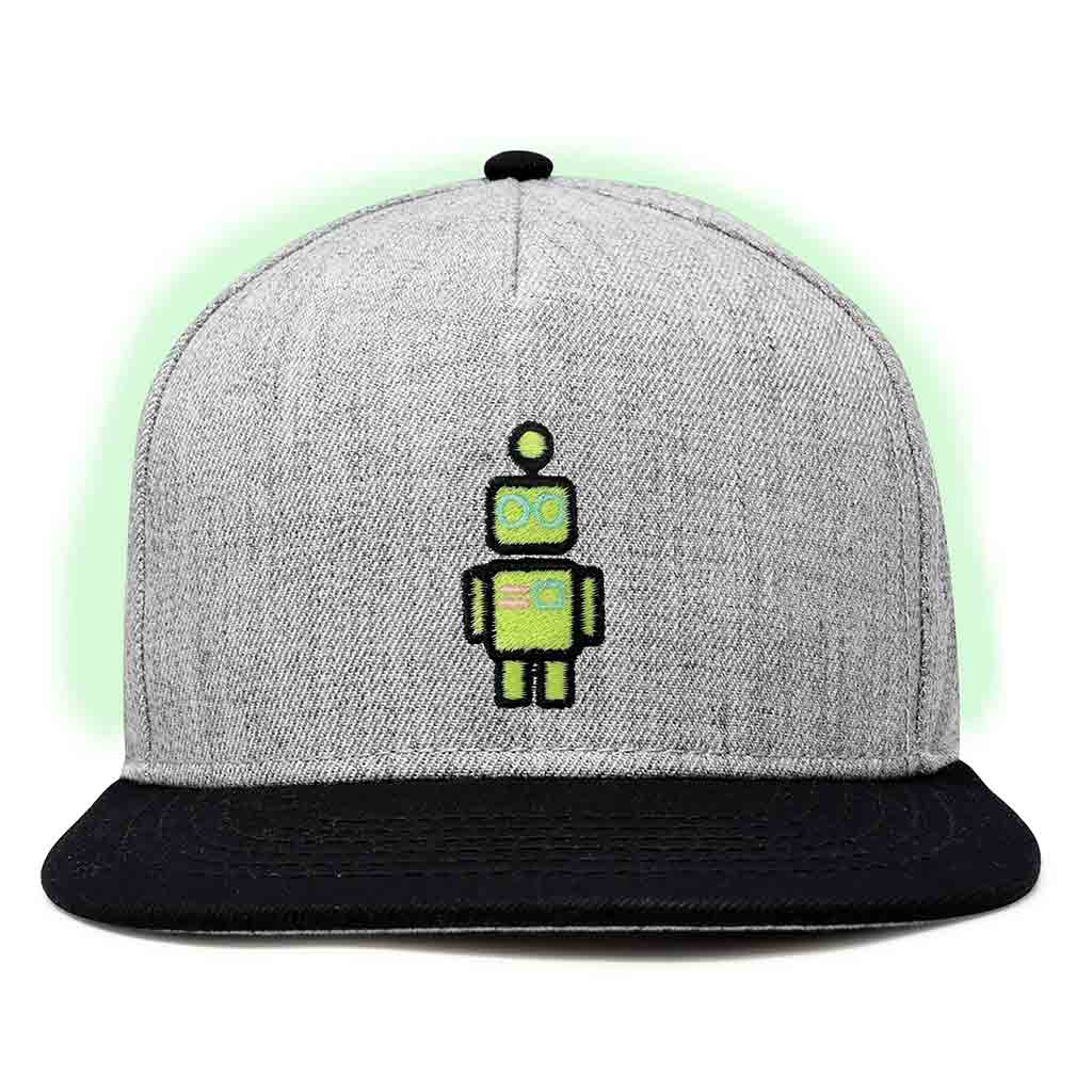 Dalix Robot Snapback Hat (Glow in the Dark)