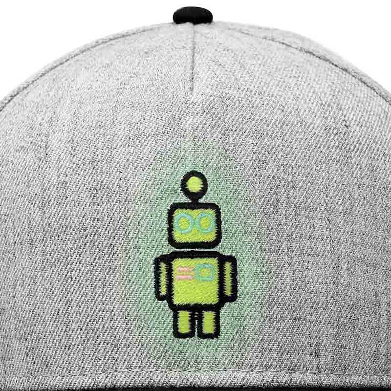 Dalix Robot Snapback Hat (Glow in the Dark)