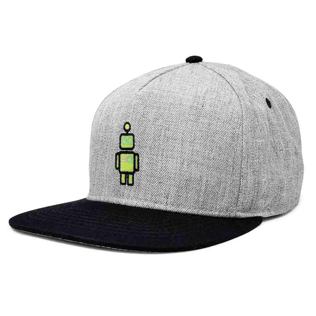 Dalix Robot Snapback Hat (Glow in the Dark)