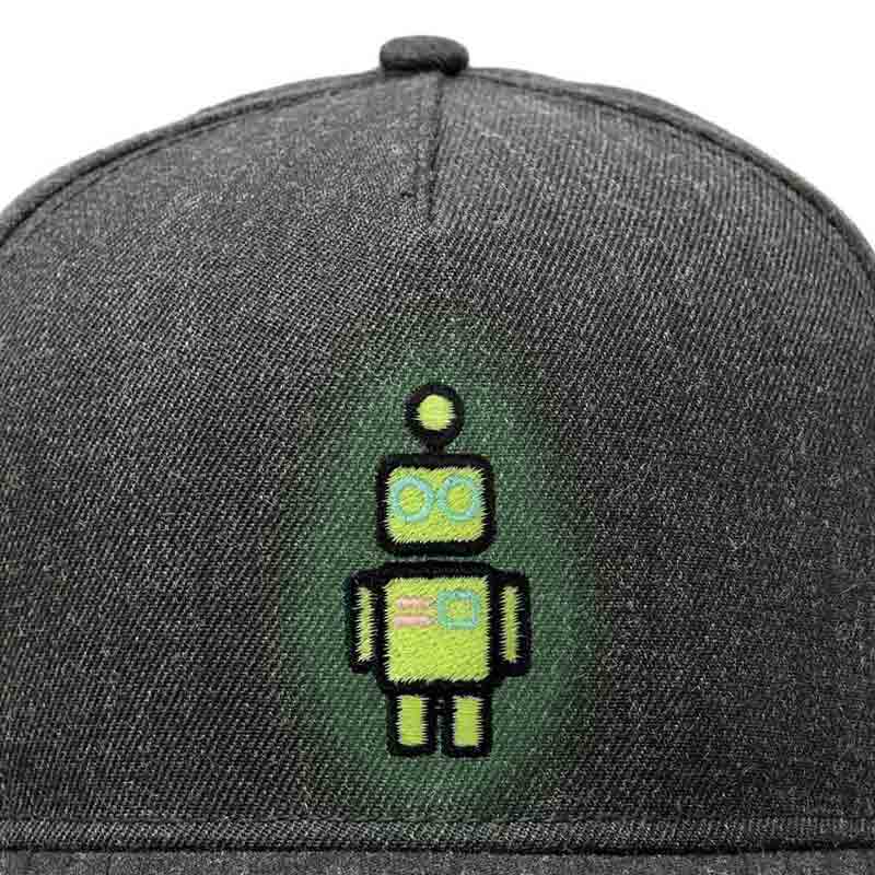 Dalix Robot Snapback Hat (Glow in the Dark)