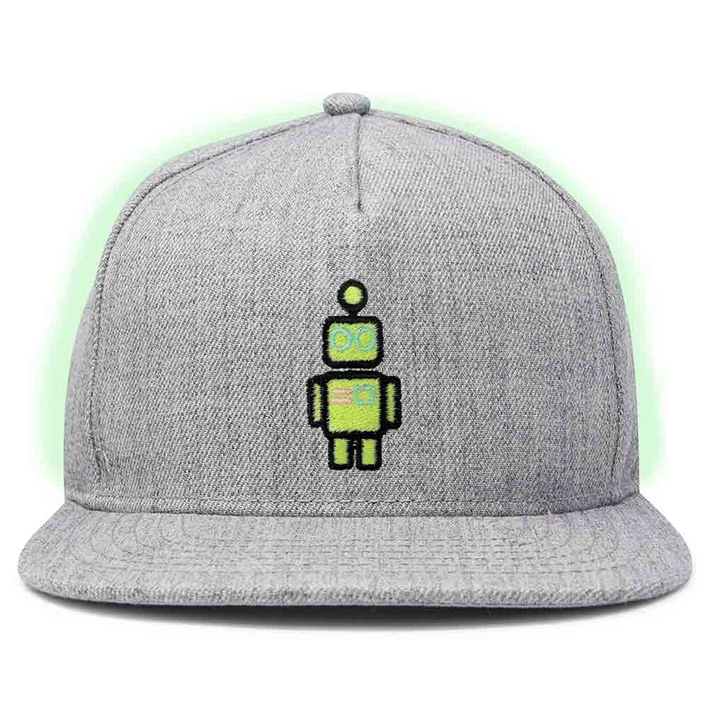 Dalix Robot Snapback Hat (Glow in the Dark)