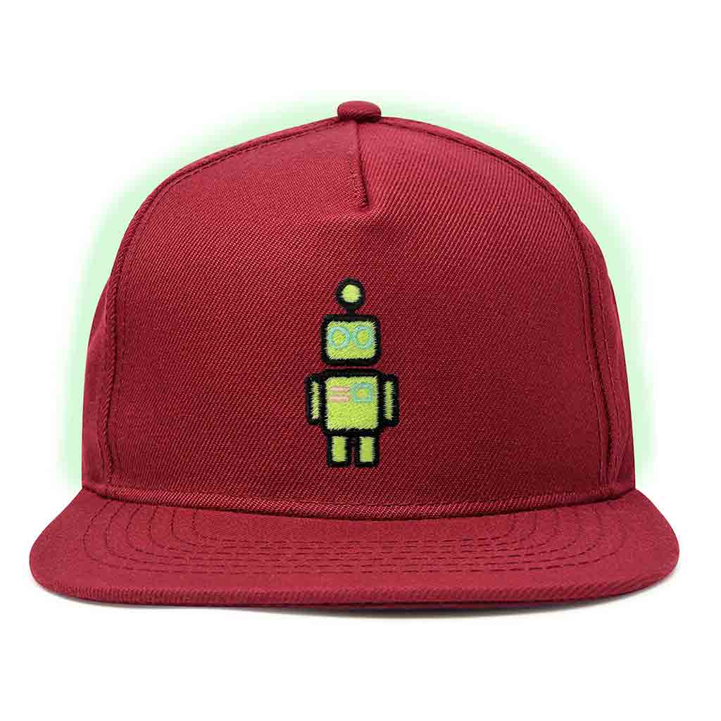 Dalix Robot Snapback Hat (Glow in the Dark)