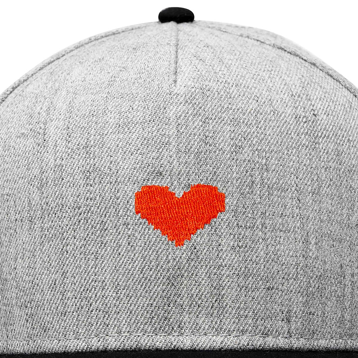 Dalix Pixel Heart Snapback Hat