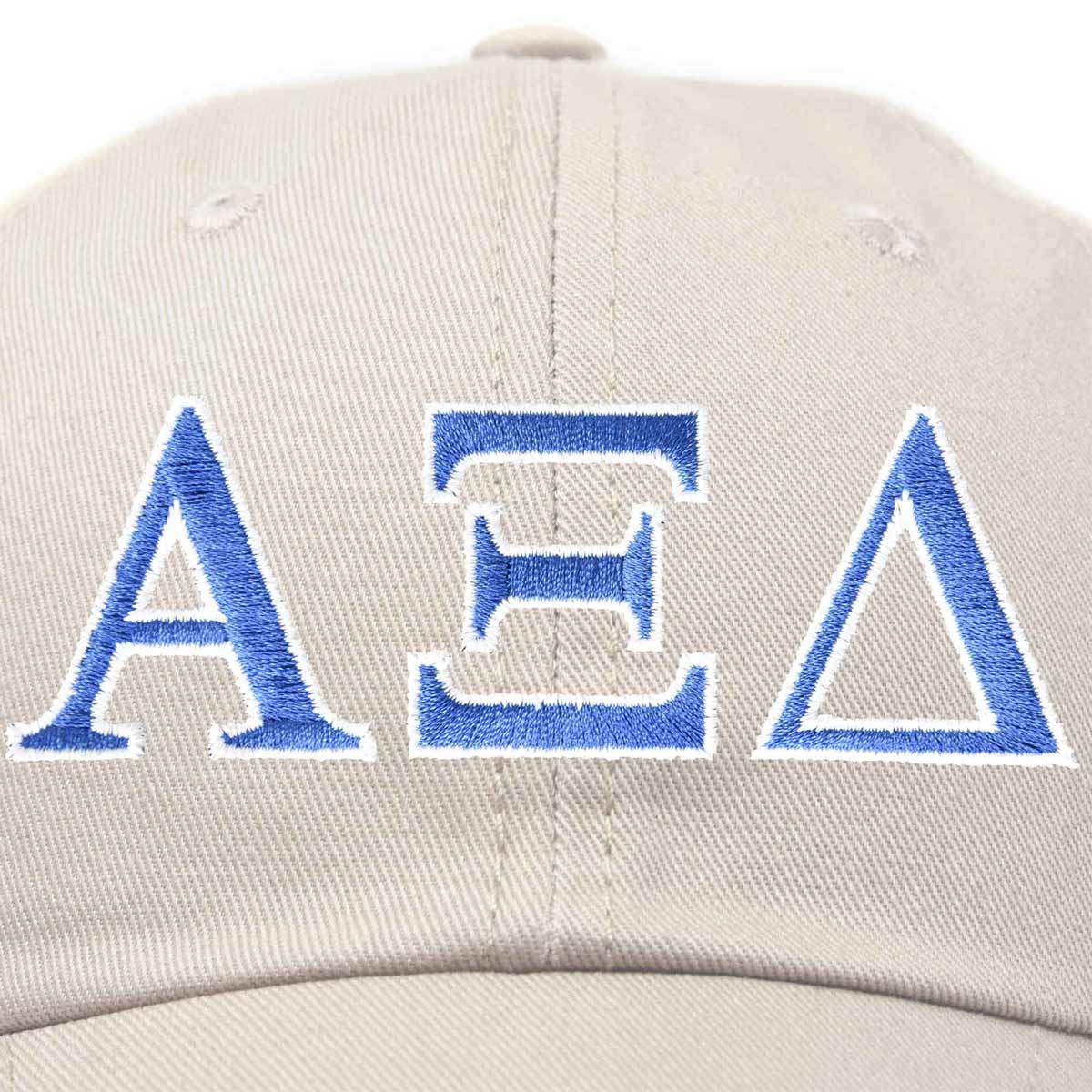 Alpha Xi Delta Sorority Hat Womens Greek Letters Embroidered Baseball Cap