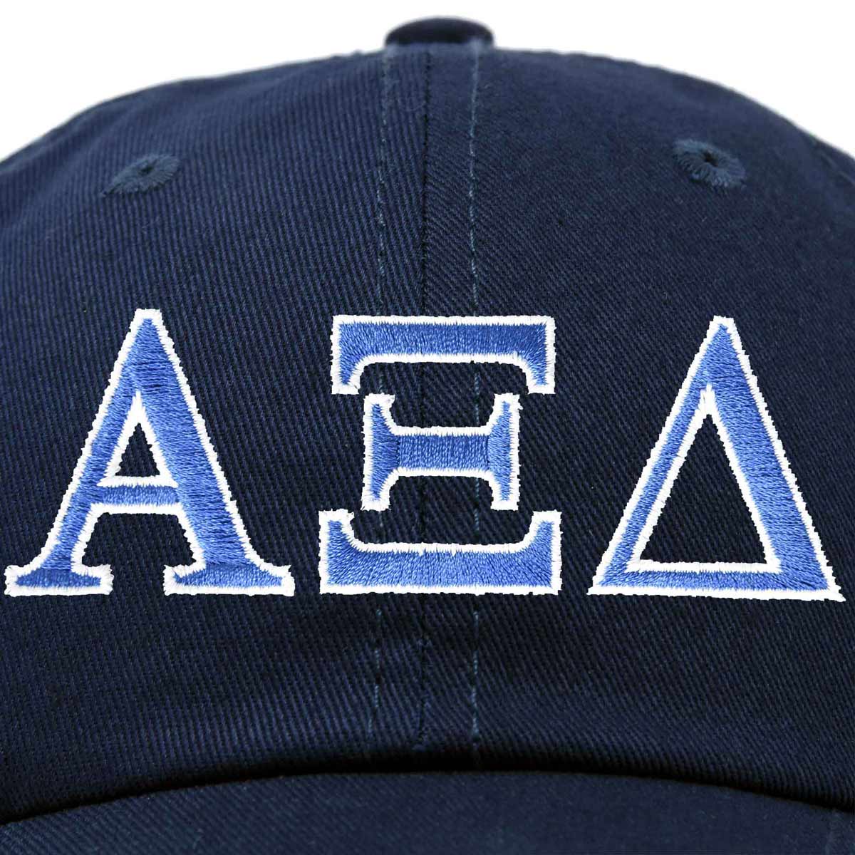 Alpha Xi Delta Sorority Hat Womens Greek Letters Embroidered Baseball Cap