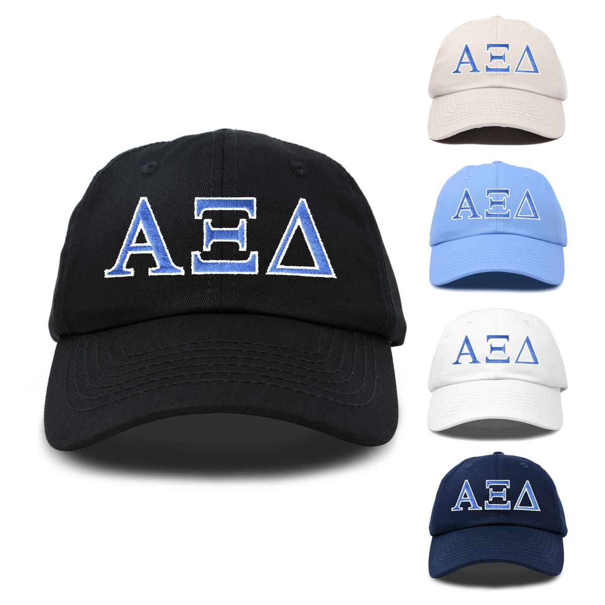 Alpha Xi Delta Sorority Hat Womens Greek Letters Embroidered Baseball Cap