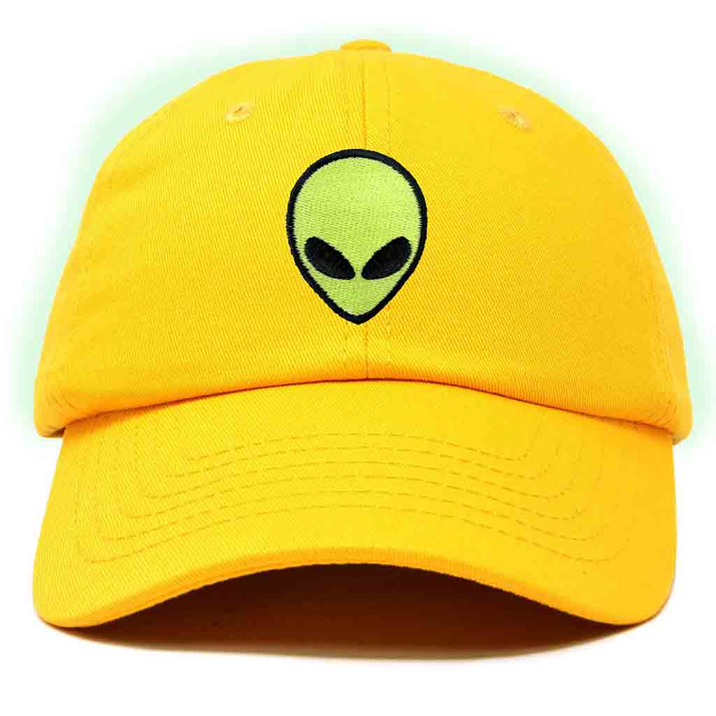 Dalix Alien Embroidered Glow in the Dark Hat Dad Cotton Baseball Cap Men in Lavender