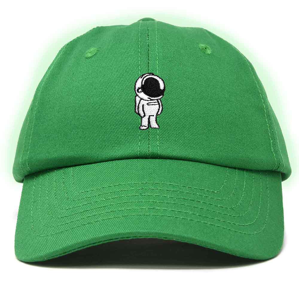 Dalix Astronaut Embroidered Glow in the Dark Hat Dad Cotton Baseball Cap Women in Maroon