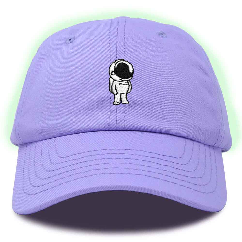 Dalix Astronaut Embroidered Glow in the Dark Hat Dad Cotton Baseball Cap Women in Navy Blue