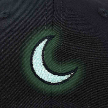 Dalix Moon Embroidered Glow in the Dark Hat Dad Cotton Baseball Cap Women in Black