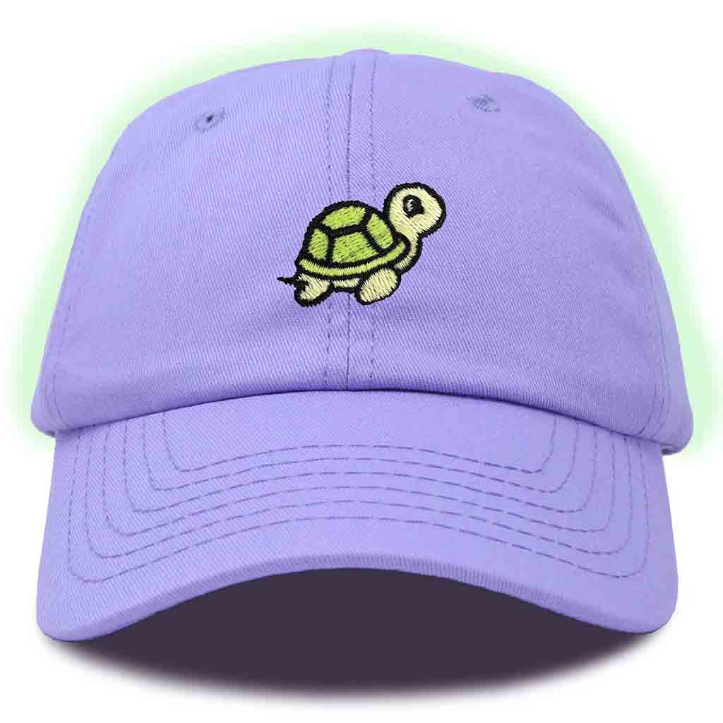 Dalix Turtle Embroidered Glow in the Dark Dad Hat Cotton Baseball Cap Men in Navy Blue