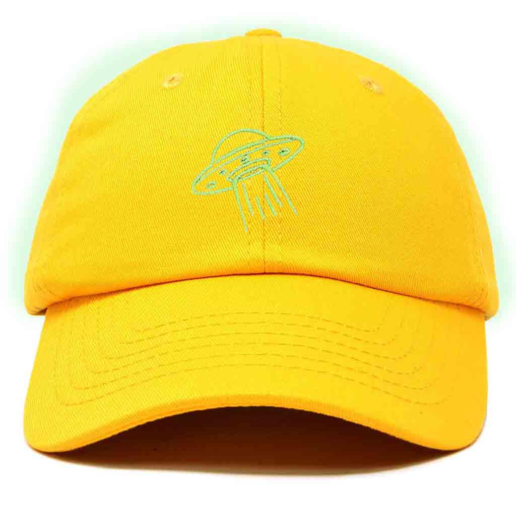 Dalix UFO Embroidered Glow in the Dark Hat Dad Cotton Baseball Cap Men in Lavender