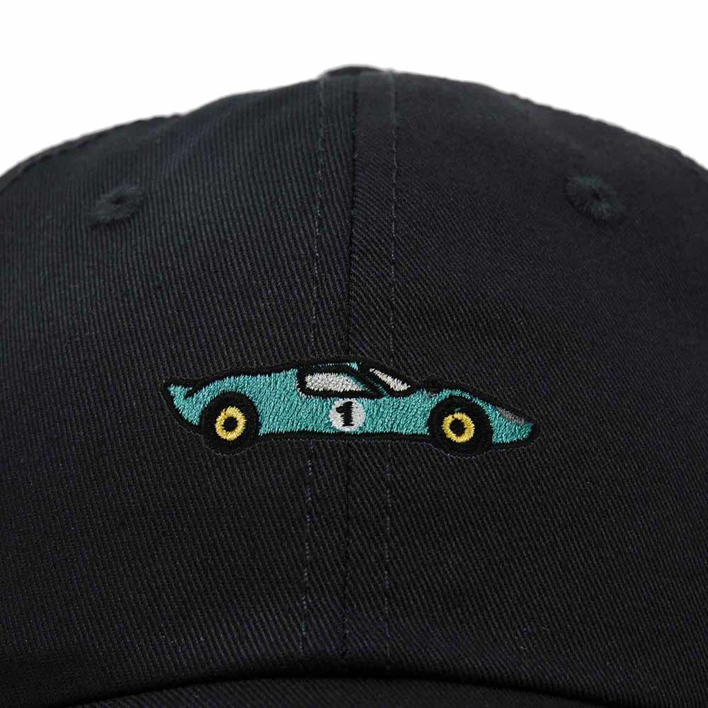 Dalix Grand Touring Embroidered Cap Cotton Baseball Summer Cool Dad Hat Mens in Black