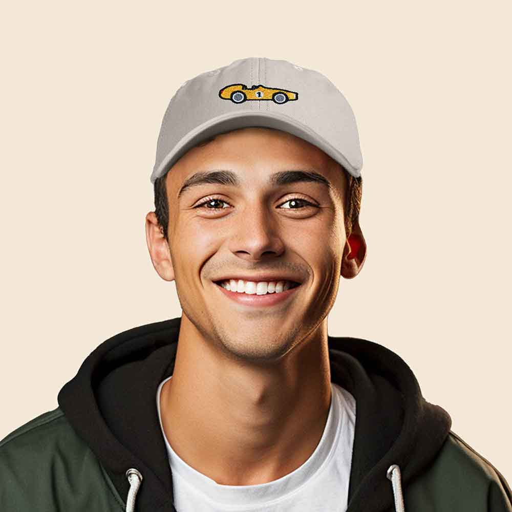 Dalix Race Car Embroidered Dad Cap Classic Cotton Baseball Hat Mens in Lavender