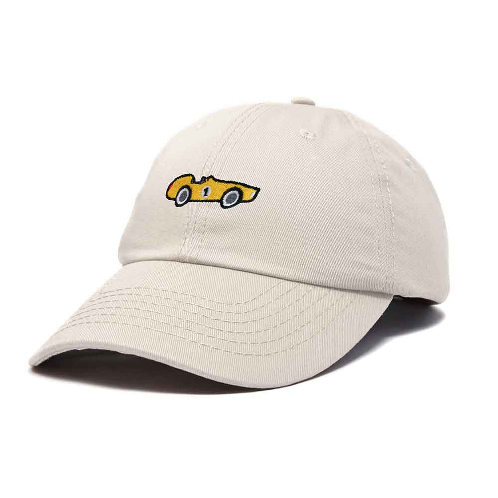 Dalix Race Car Embroidered Dad Cap Classic Cotton Baseball Hat Mens in Light Pink