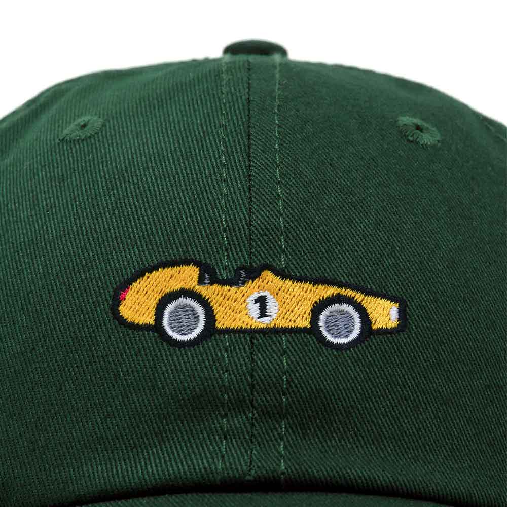 Dalix Race Car Embroidered Dad Cap Classic Cotton Baseball Hat Mens in Navy Blue