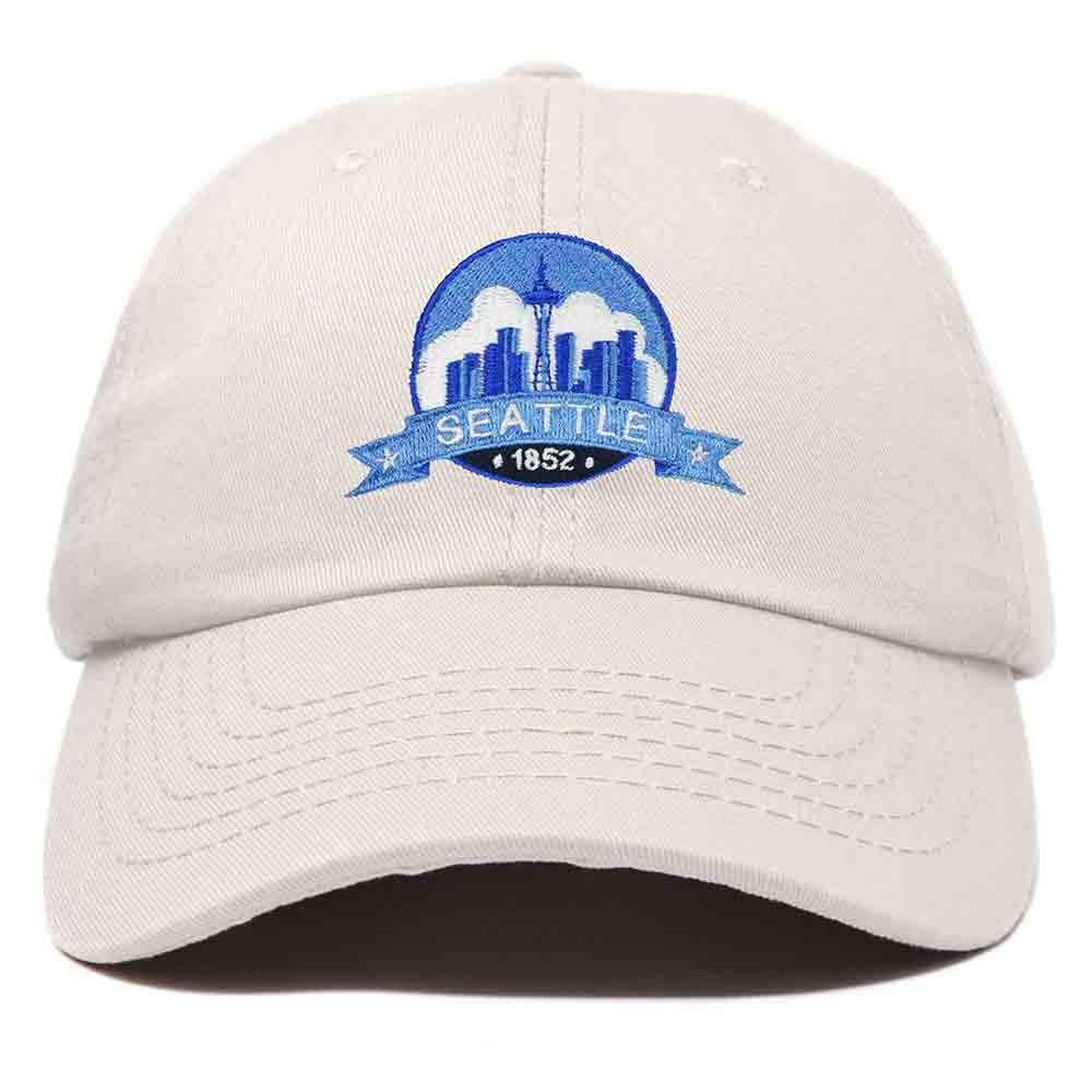 Dalix Seattle Embroidered Dad Hat Cotton Baseball Cap Women in Kelly Green