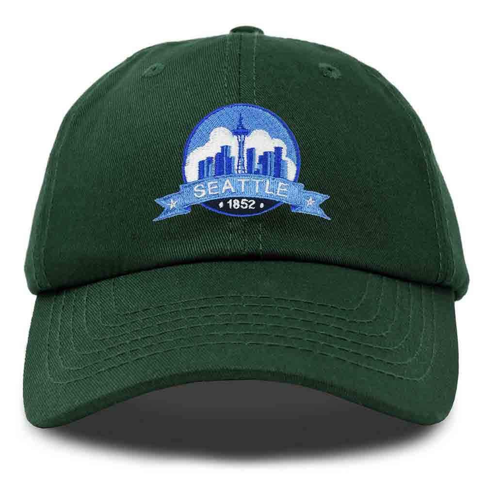 Dalix Seattle Embroidered Dad Hat Cotton Baseball Cap Women in Yellow