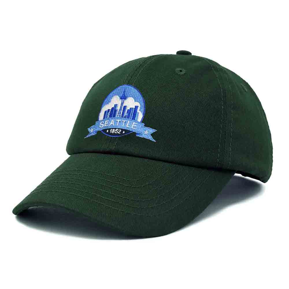 Dalix Seattle Embroidered Dad Hat Cotton Baseball Cap Women in Purple