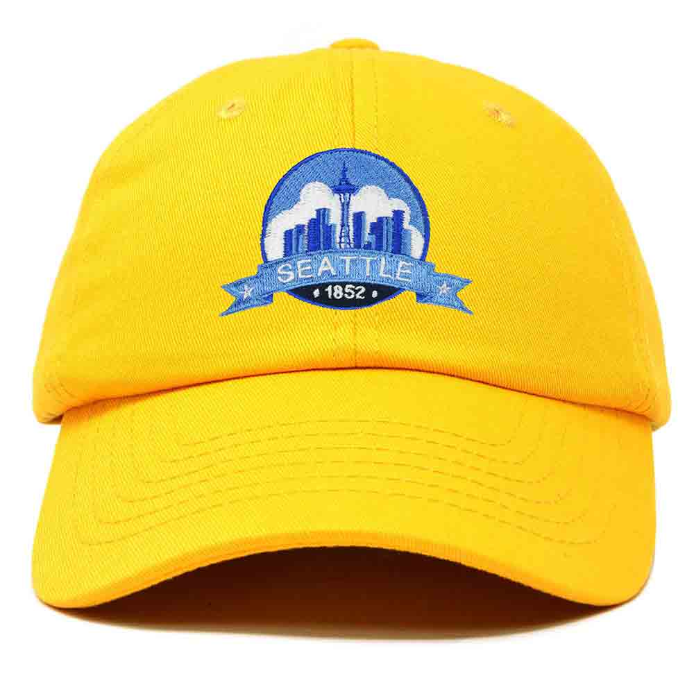 Dalix Seattle Embroidered Dad Hat Cotton Baseball Cap Women in Royal Blue