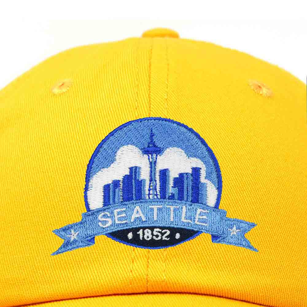Dalix Seattle Embroidered Dad Hat Cotton Baseball Cap Women in Teal