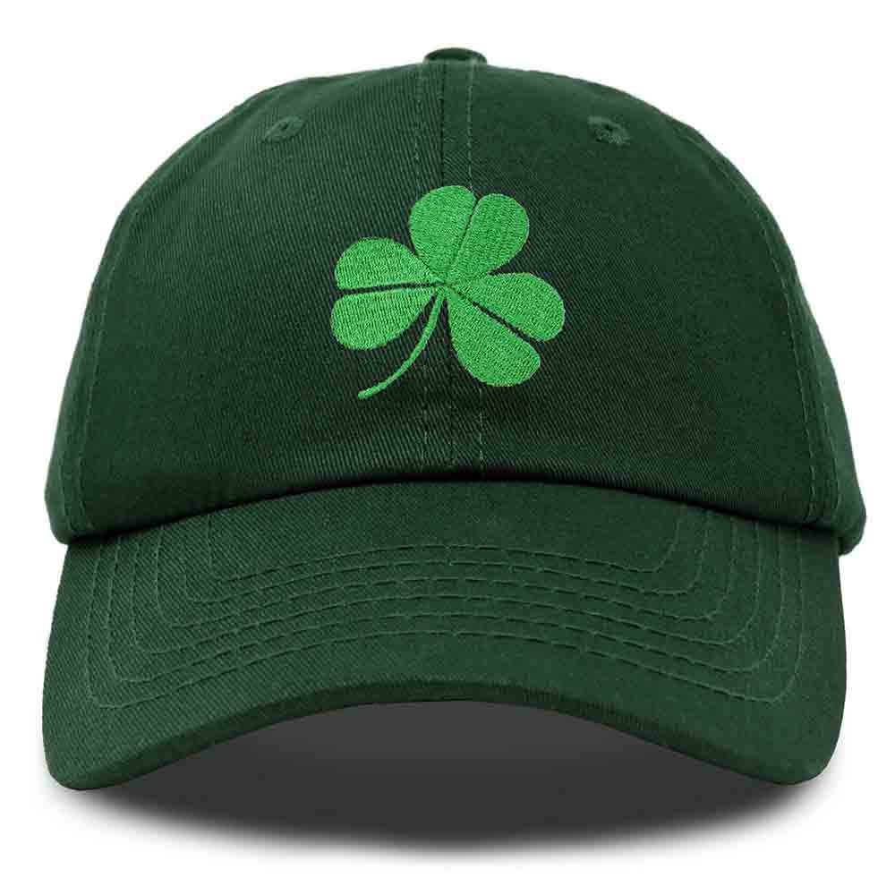 Dalix Shamrock Embroidered Dad Hat Cotton Baseball Cap Women in Yellow