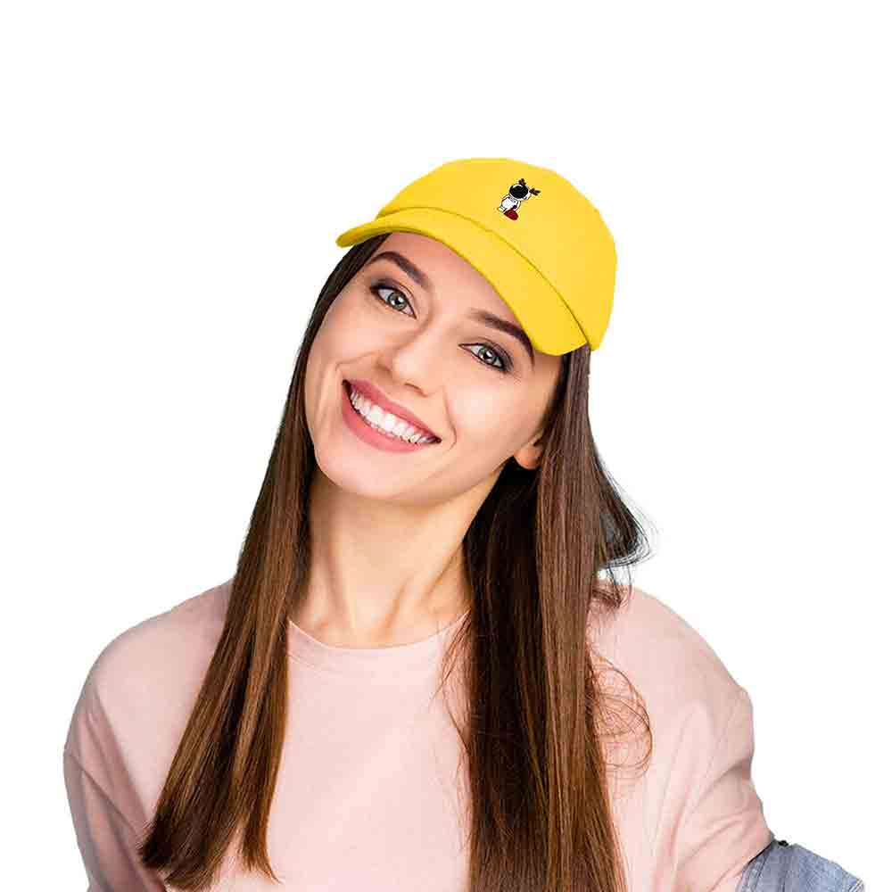 Dalix Christmas Space Rudolph Astronaut Dad Hat Embroidered Baseball Cap Womens in Washed Black