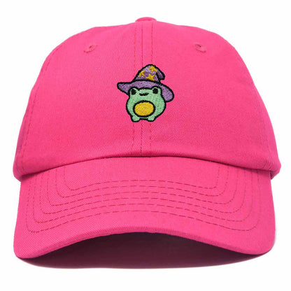 Dalix Sorcerer Frog Embroidered Cap Cotton Baseball Cute Cool Dad Hat Womens in Hot Pink