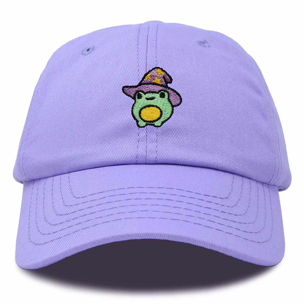 Dalix Sorcerer Frog Embroidered Cap Cotton Baseball Cute Cool Dad Hat Womens in Lavender