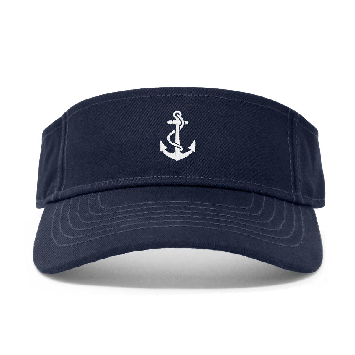 Dalix Anchor Embroidered Hat Adjustable Cotton Men Women Classic in Black
