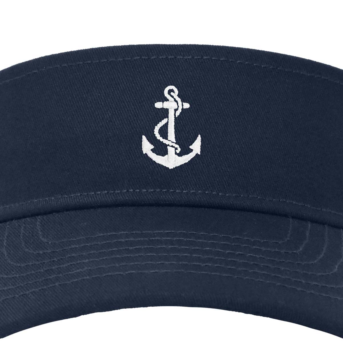 Dalix Anchor Embroidered Hat Adjustable Cotton Men Women Classic in Navy Blue