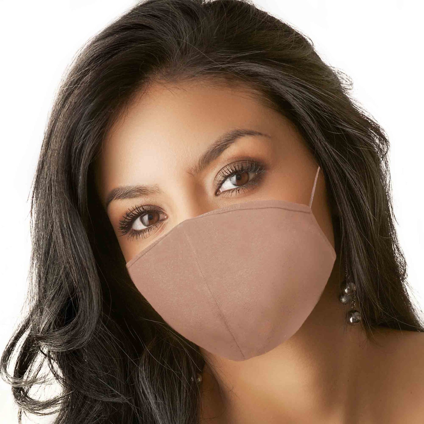 Dalix Skin Tone Cloth Face Mask 3 Layer Filter Pocket Nose Piece