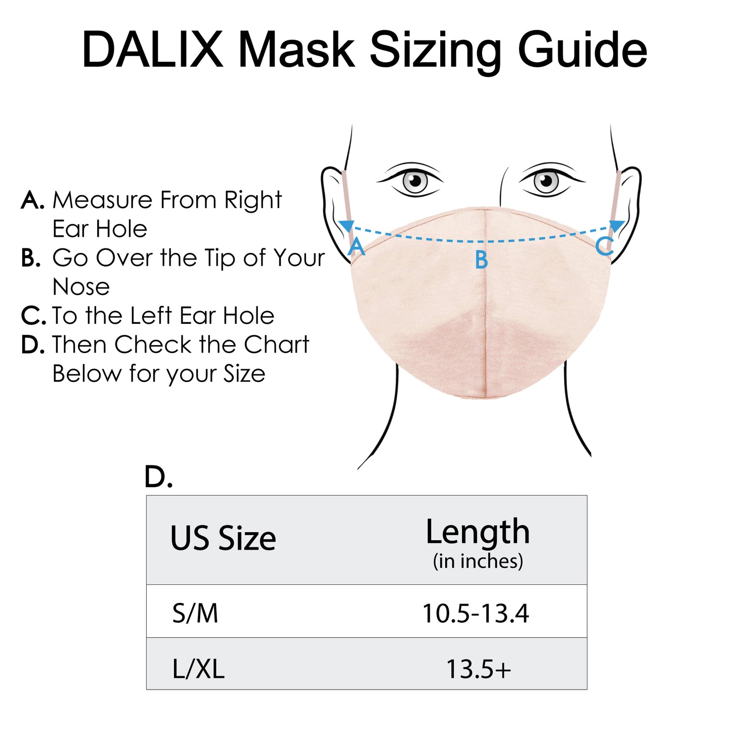 Dalix Skin Tone Cloth Face Mask 3 Layer Filter Pocket Nose Piece