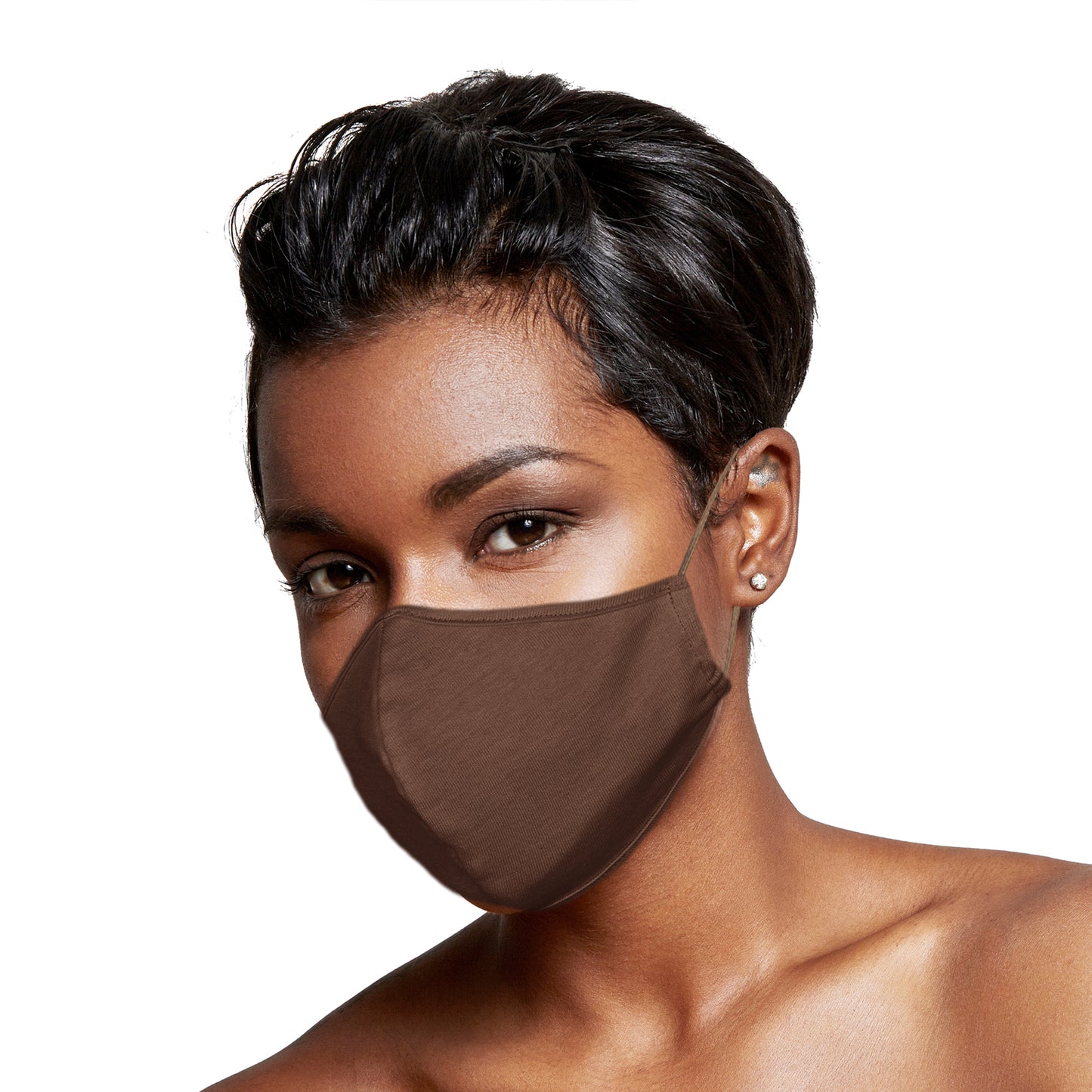 Dalix Skin Tone Cloth Face Mask 3 Layer Filter Pocket Nose Piece