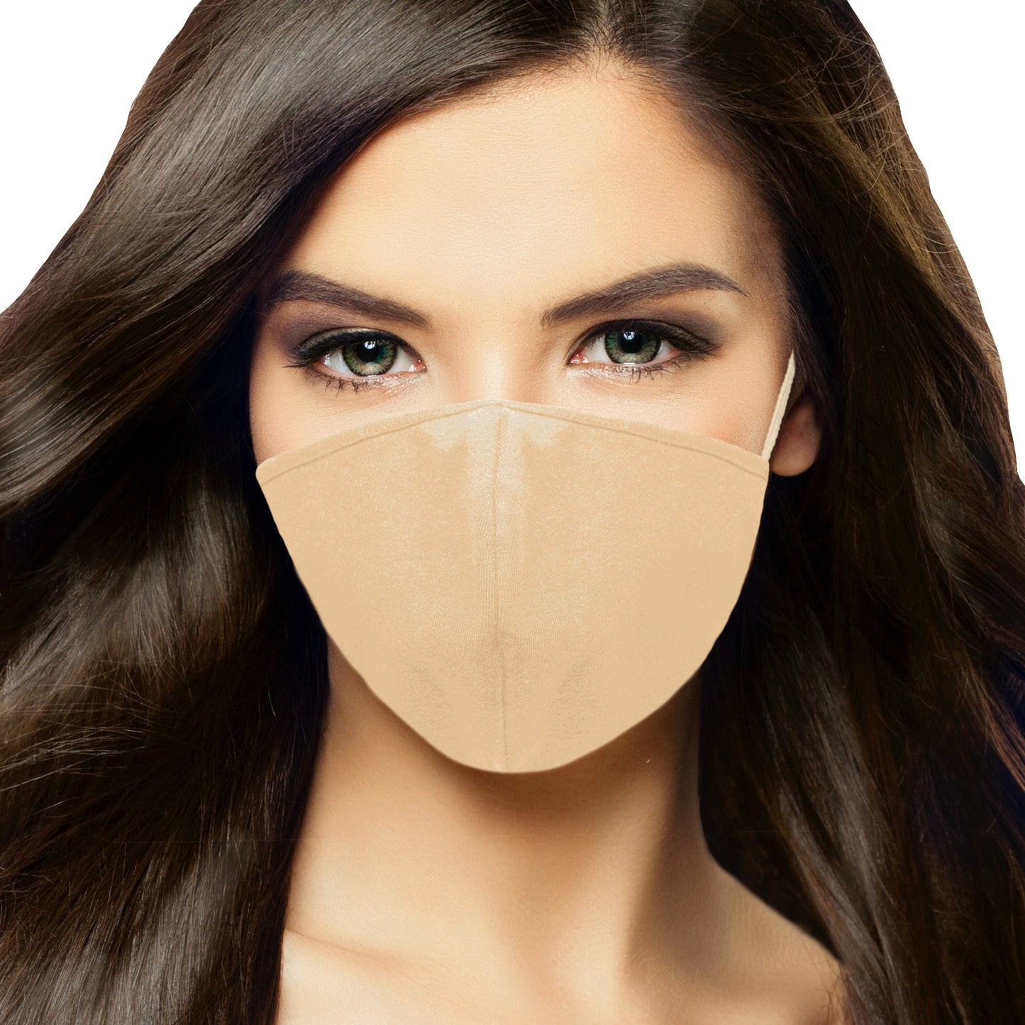 Dalix Skin Tone Cloth Face Mask 3 Layer Filter Pocket Nose Piece