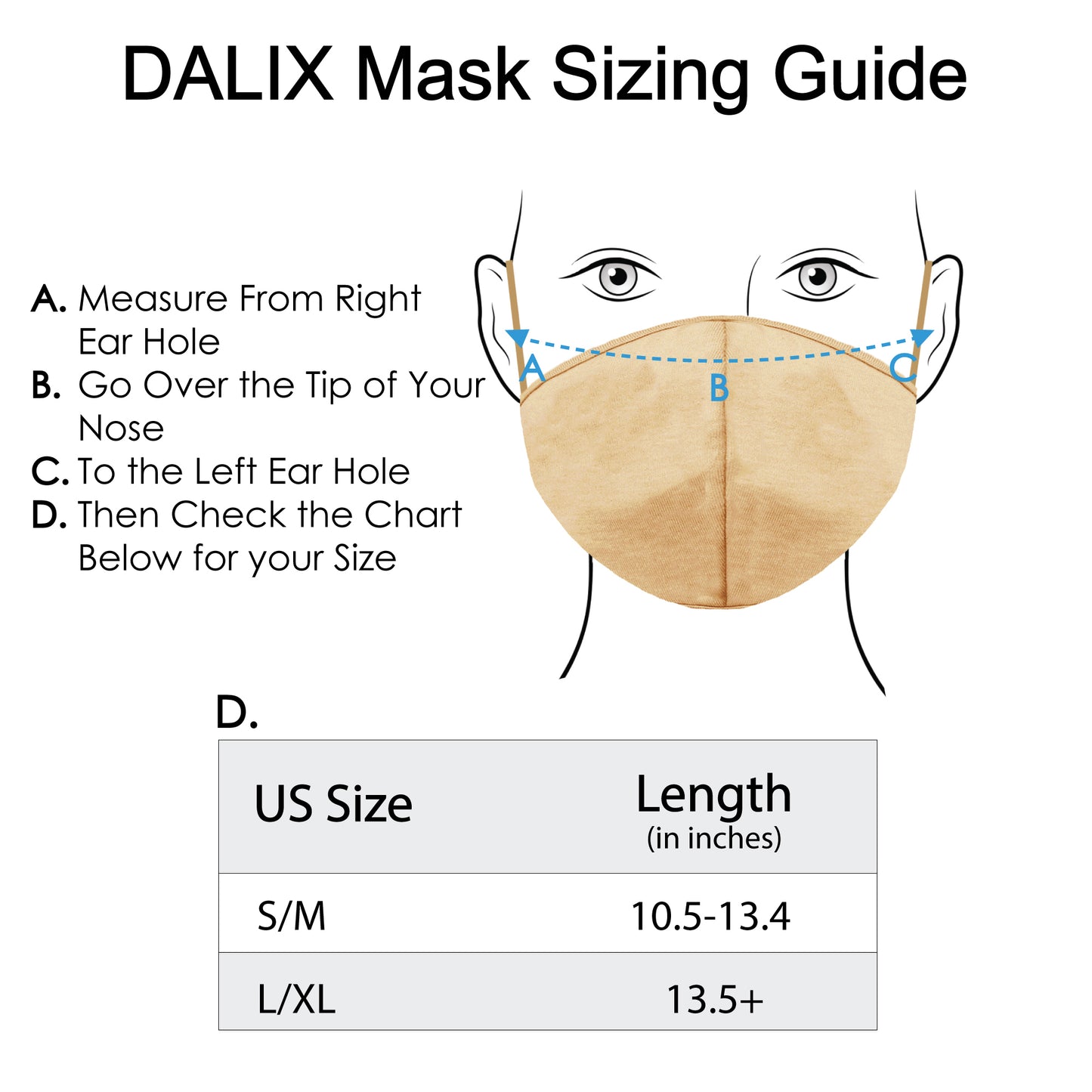 Dalix Skin Tone Cloth Face Mask 3 Layer Filter Pocket Nose Piece