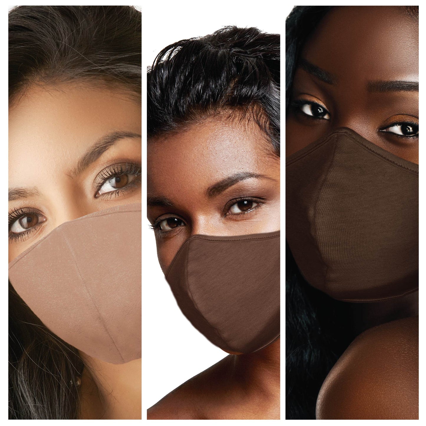 Dalix Skin Tone Cloth Face Mask 3 Layer Filter Pocket Nose Piece (3-Pack)