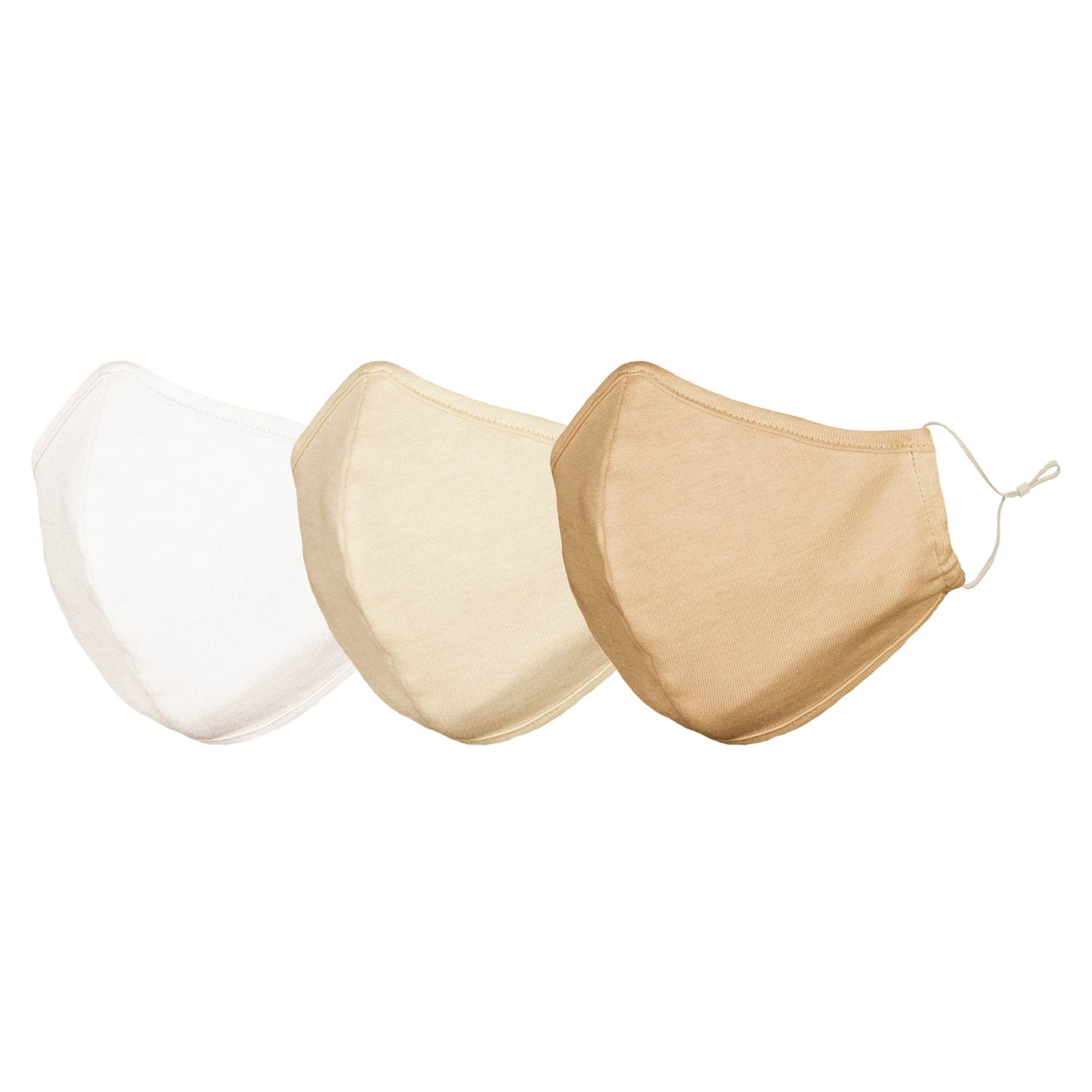 Dalix Skin Tone Cloth Face Mask 3 Layer Filter Pocket Nose Piece (3-Pack)