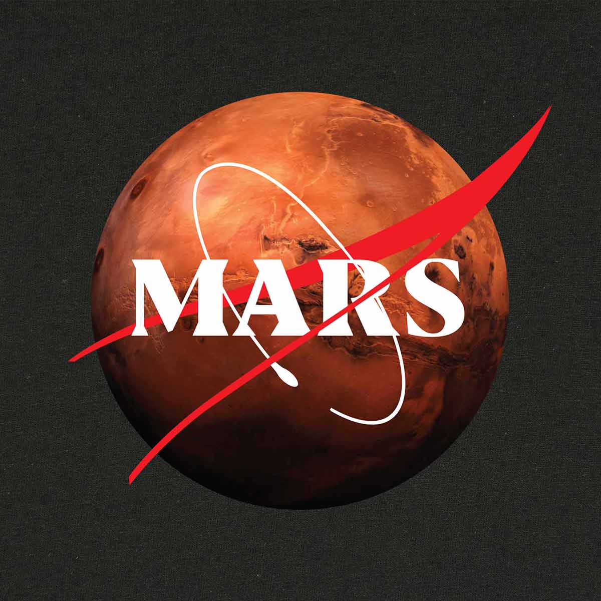 Dalix Mars Meatball Graphic T-Shirt