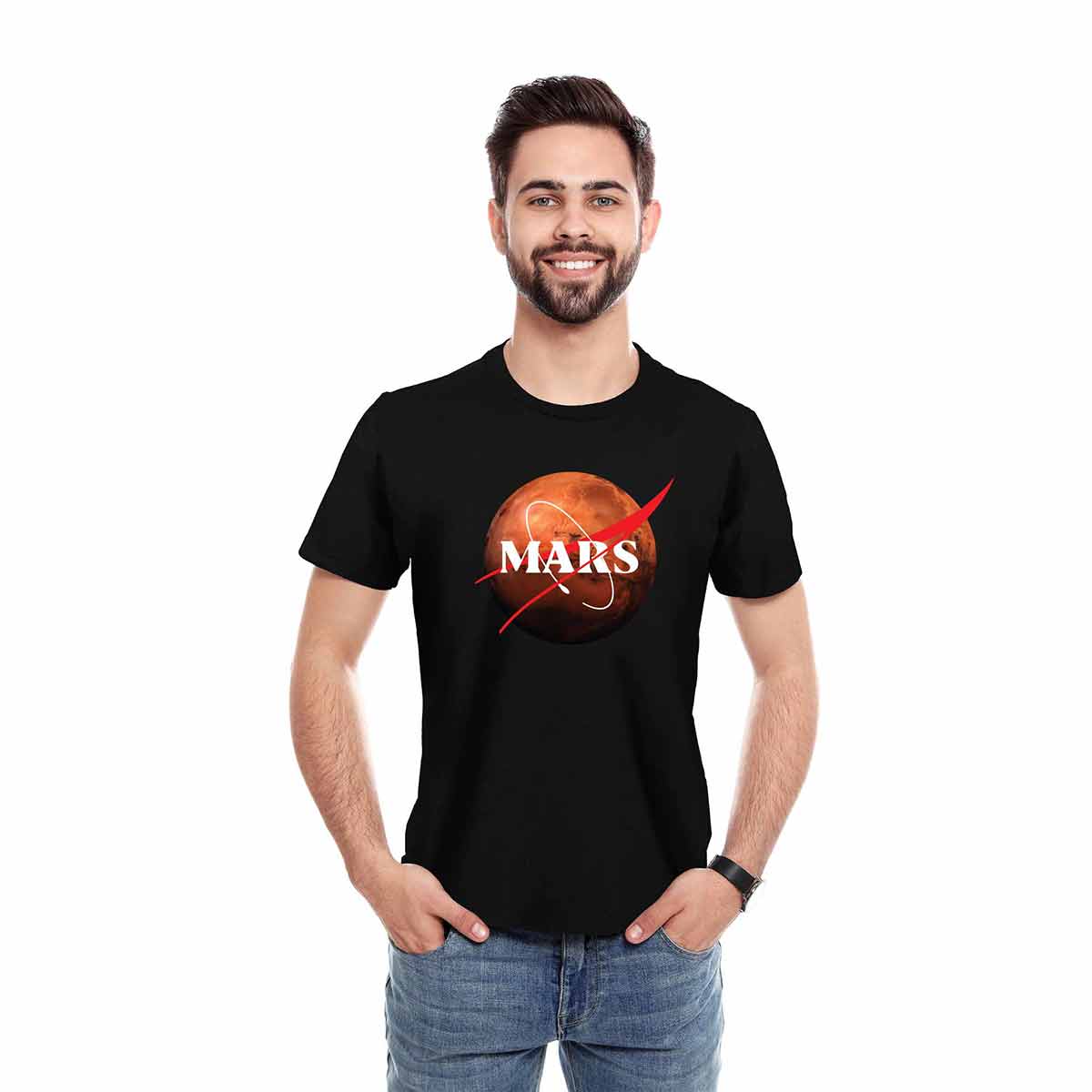 Dalix Mars Meatball Graphic T-Shirt