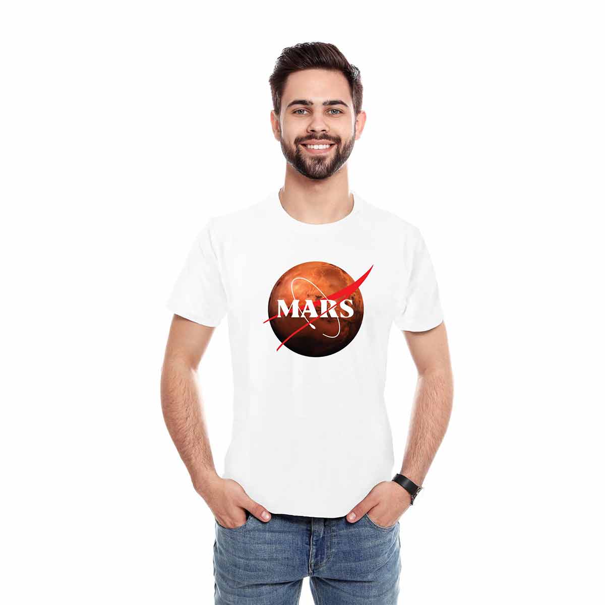 Dalix Mars Meatball Graphic T-Shirt