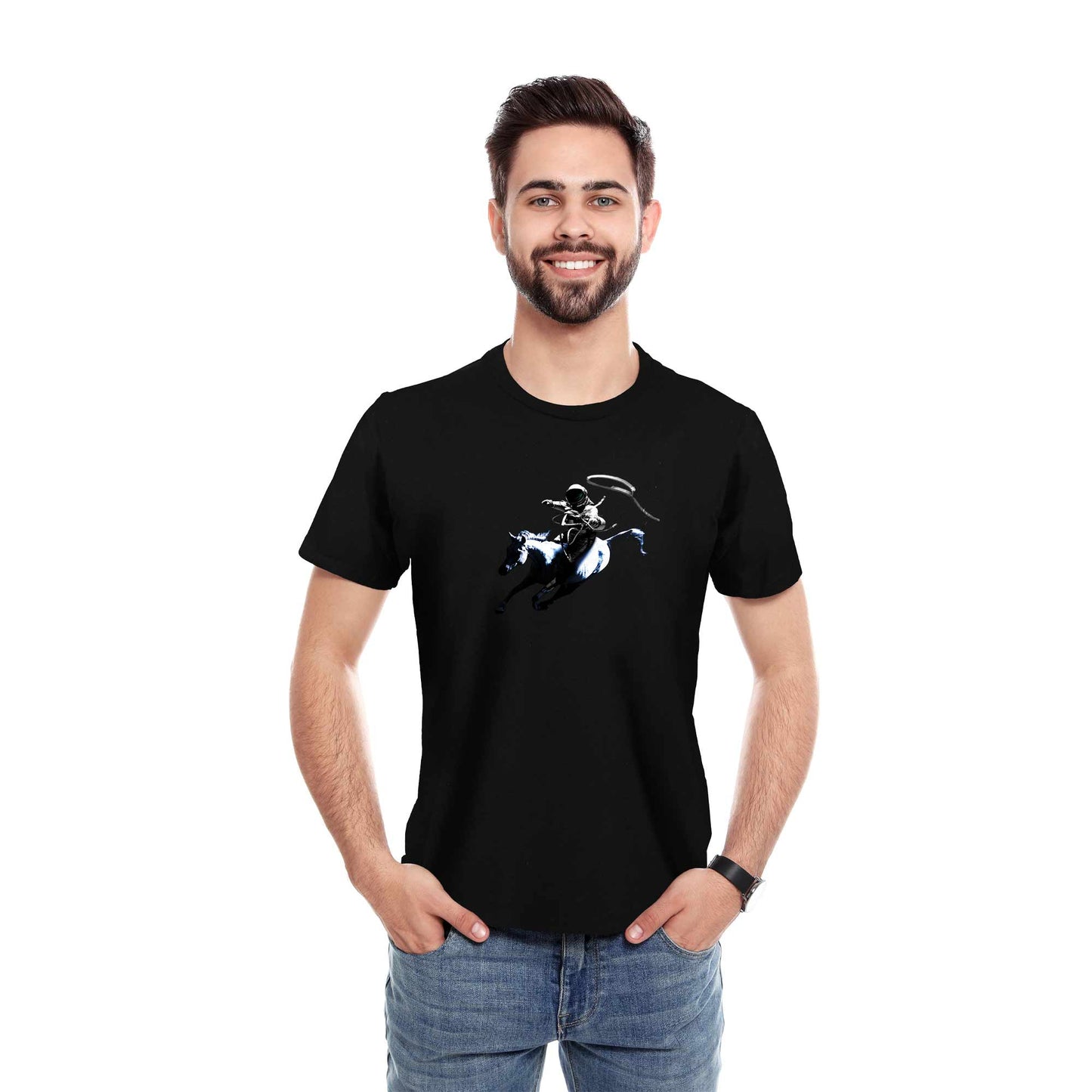 Dalix Space Cowboy Graphic T-Shirt