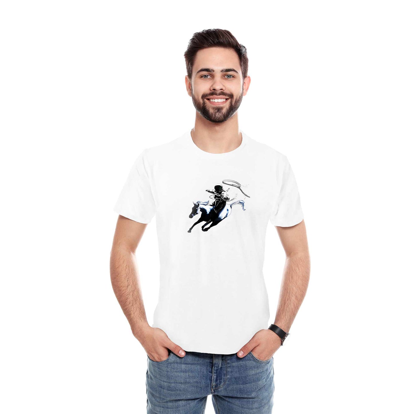 Dalix Space Cowboy Graphic T-Shirt