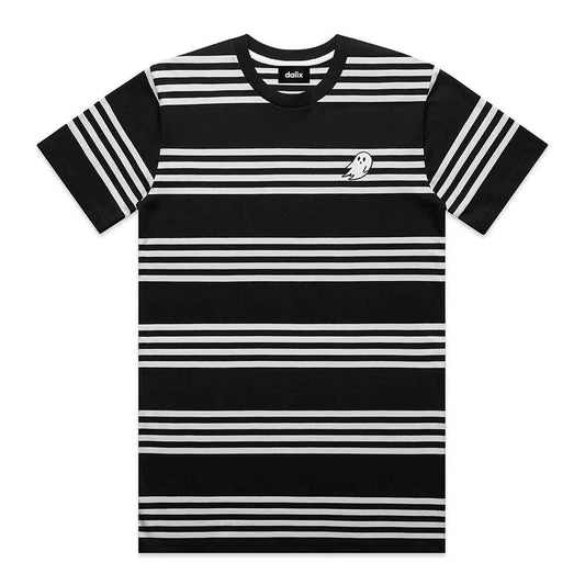 Dalix Ghost Stripe Tee in Black White 2XL XXL
