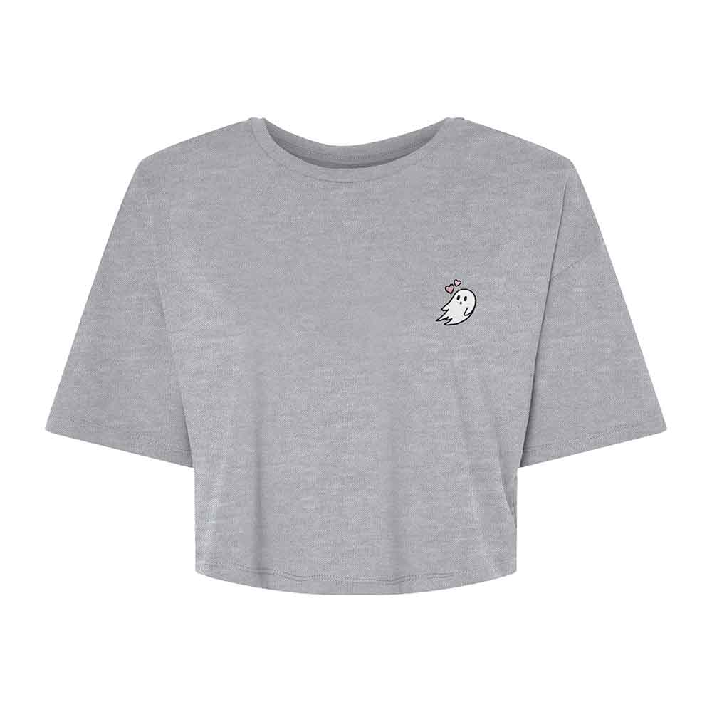 Dalix Heartly Ghost Relaxed Cropped Tee