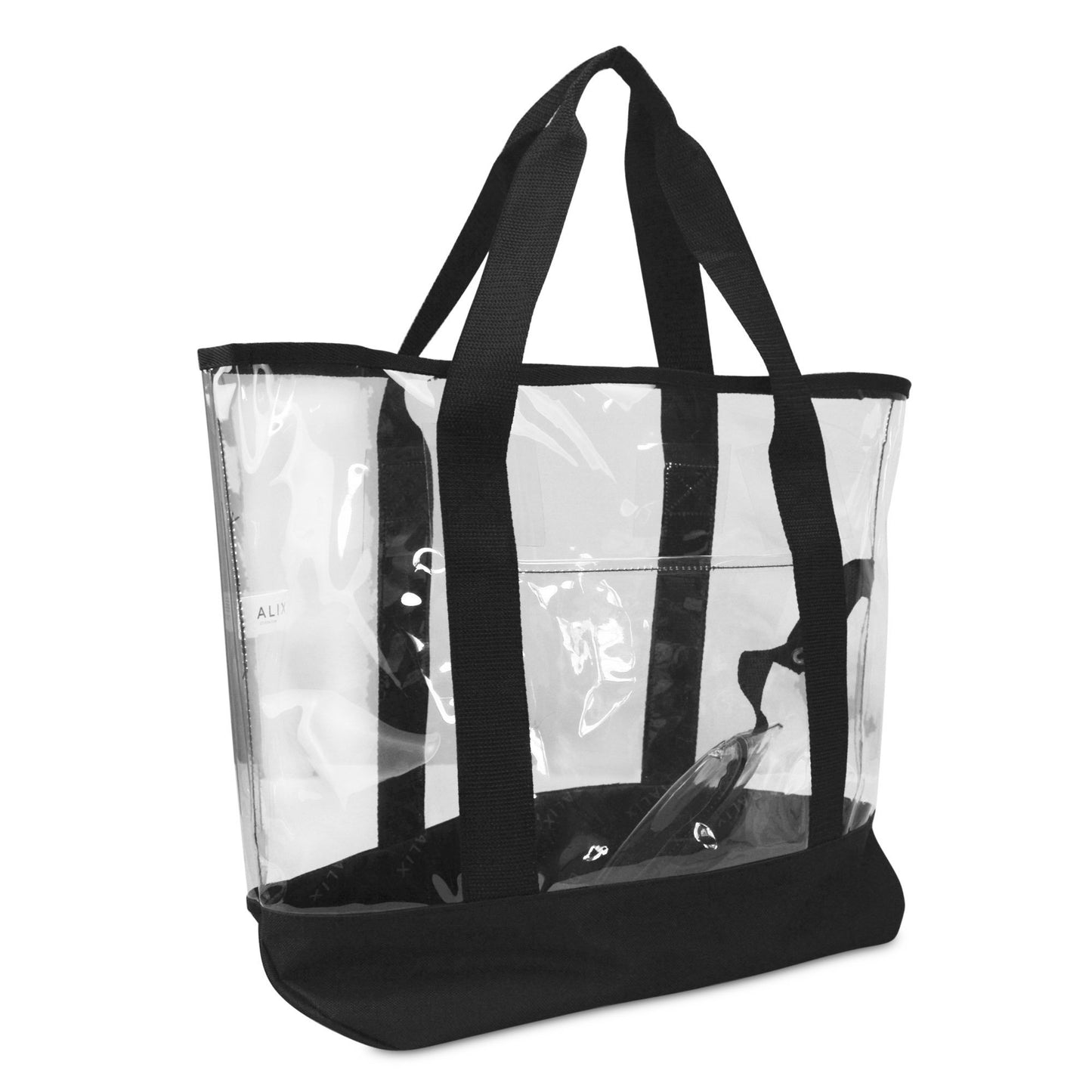 DALIX 20" Clear Handbag Shopping Tote with Small Bonus Pouch (Transparent) Shopping Totes DALIX