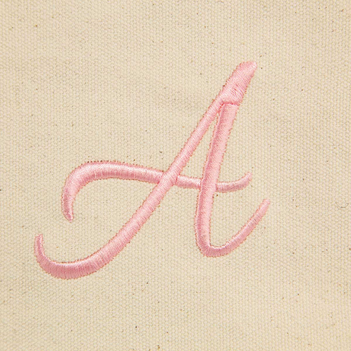 Dalix Personalized Shopping Tote Bag Monogram Pink Initial Zippered Letter A-Z