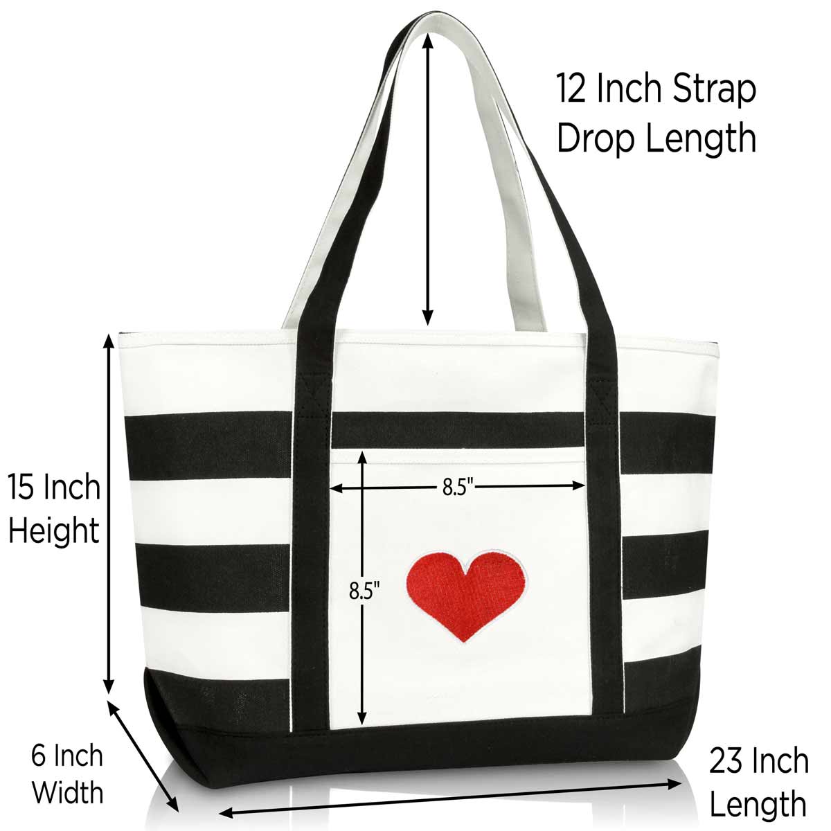 Dalix Heart Tote Bag