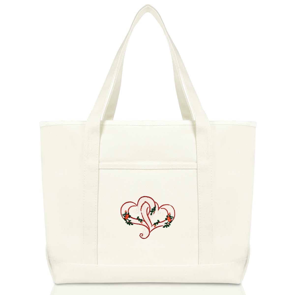 Dalix Knotted Heart Tote Bag