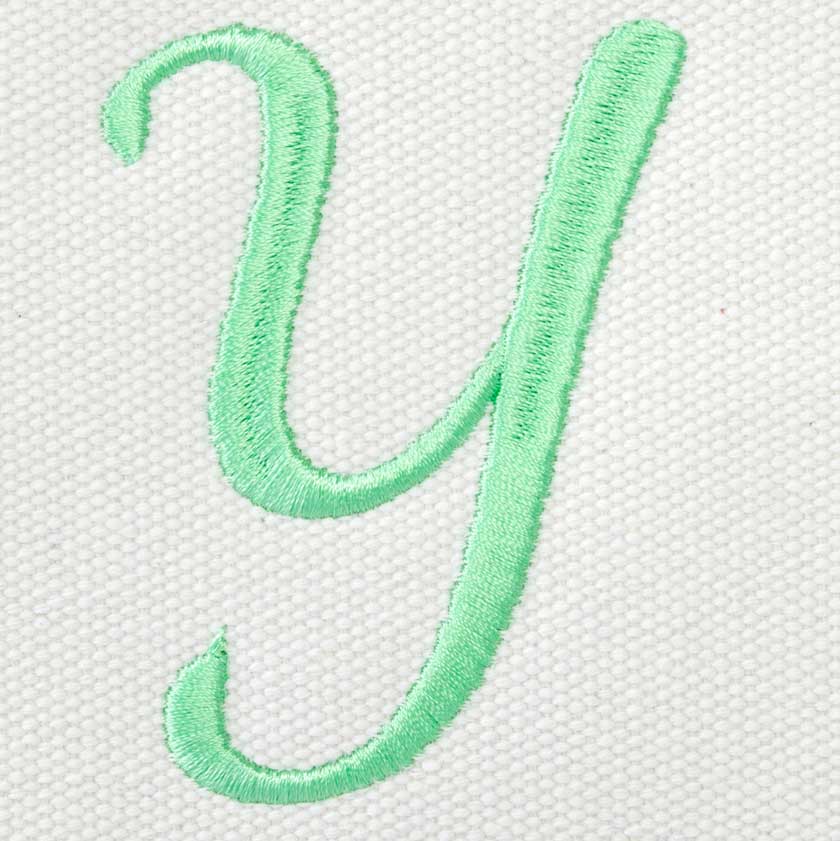 Dalix Initial A-Z Premium Tote Bag in Mint Green